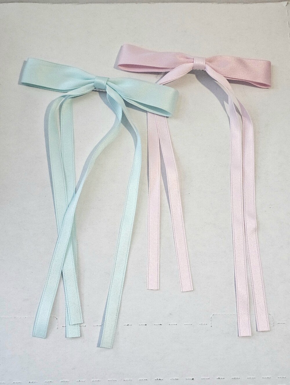 Hair Bow Clips with Long Tail, set of 2